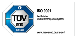 Tüv Süd Zertifikat ISO 9001